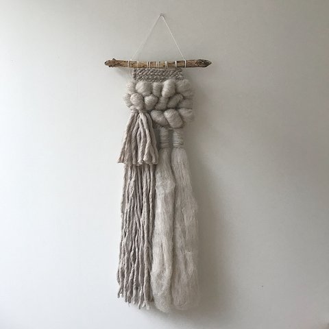 weaving tapestry "fringe light gray"