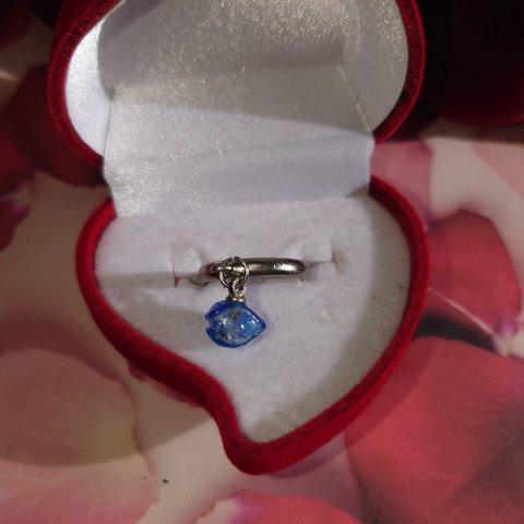 sapphire petal silver ring 2