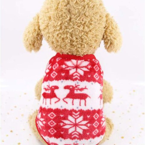 犬服 冬 秋冬衣装 柔らかい フリース 新年 ドッグウェア 防寒 ペットウェア