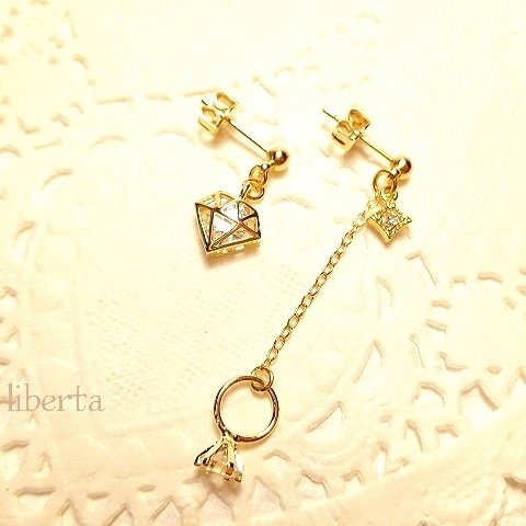 💎 ダイヤモンド＆ミニリング 💍 ピアス