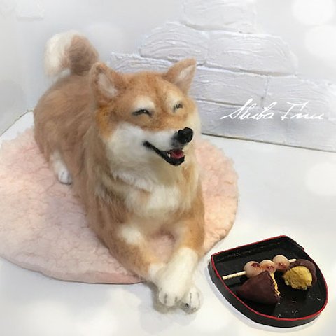 柴犬　送料無料❣　羊毛フェルト　笑顔