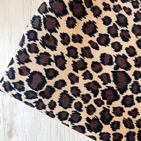 【ツイル55×50】②leopard・ブラウン