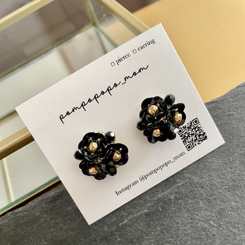 classic flower(black)