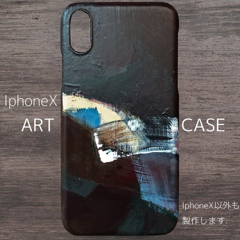 iphoneX アートケース 1点物  手描き ペイント iPhoneケース 47