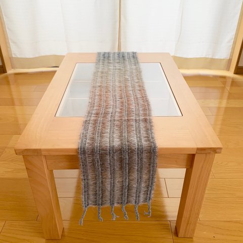 グラデーション手織りテーブルランナー