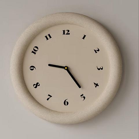 クリーム風 時計 掛け時計 シンプル ミュート 装飾時計
