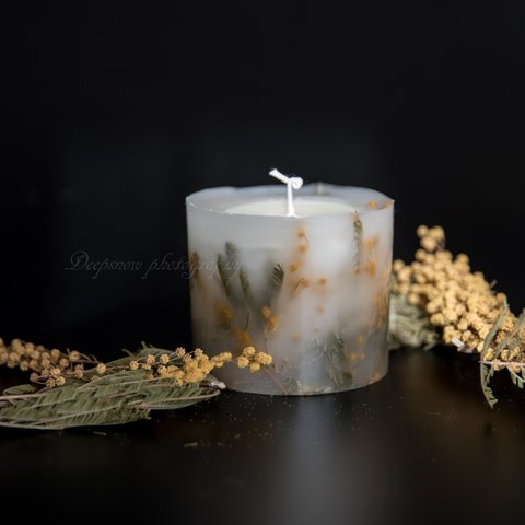 「MIMOSA.021」 Botanical scented candle  ≪受注制作≫