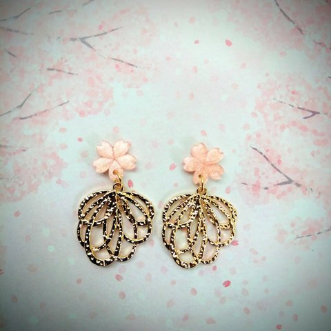 シールピアス　✿春満開✿　桜ピアス