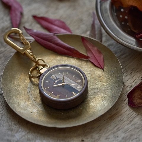 【木製懐中時計】EINBAND Wood Pocket Watch 36mm 【MIX文字盤】