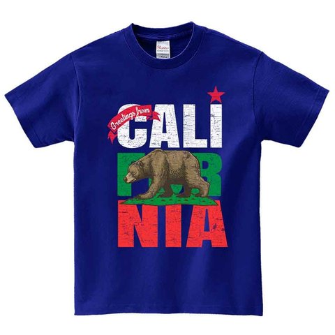 半袖Tシャツ 【カリフォルニア・グリズリーベア・熊・クマ】 by FOX REPUBLIC