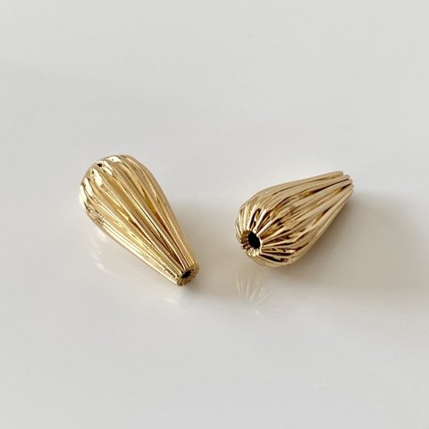 214)８個 / ドロップビーズ  / ピアス / イヤリング / 14mm×7mm / ハンドメイドパーツ / アクセサリーパーツ / アクリルビーズ / ゴールドパーツ