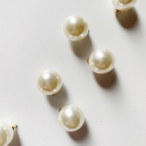 【6pcs white #52-19】simple pearl charm