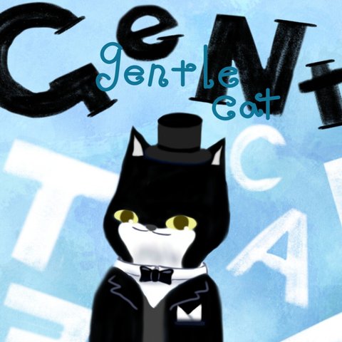 Androidスマートフォン壁紙イラスト「GENTLECAT」