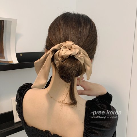 【在庫処分 限定セール￥300】韓国ファッション 　ヘアゴム シュシュ ヘアアクセサリー　-7367