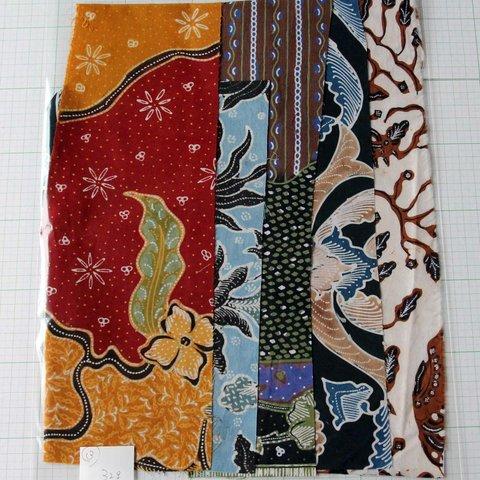 バティックのはぎれ　ジャワ更紗のはぎれ　Batik　蝋けつ染　染色