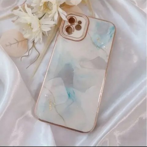 iPhone11ケース　テクスチャーアート　アルコールインクアート　ニュアンス　シンプル