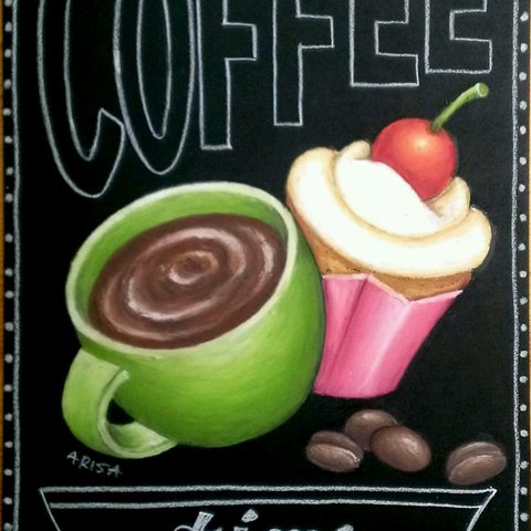 黒板アート チョークアート コーヒータイム
