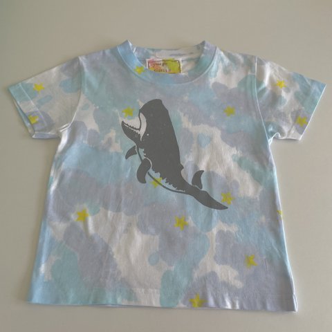 受注制作　kidsTシャツ「マッコウクジラ&ザトウクジラ」80cm~140対応