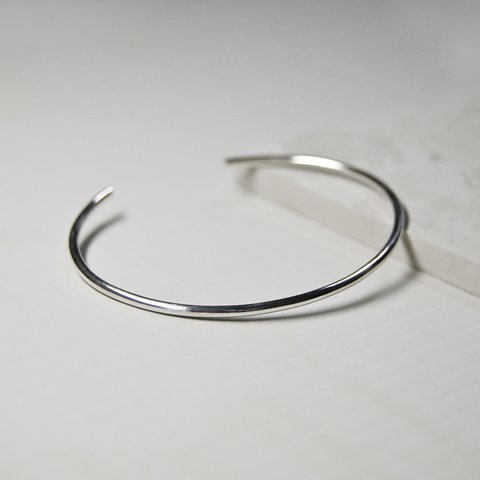 鏡面 シルバープレーンバングル 2.0mm幅 ミラー｜SILVER BANGLE｜603