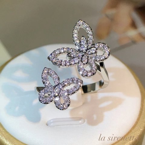 butterfly zirconia ring(2ver)*freesize