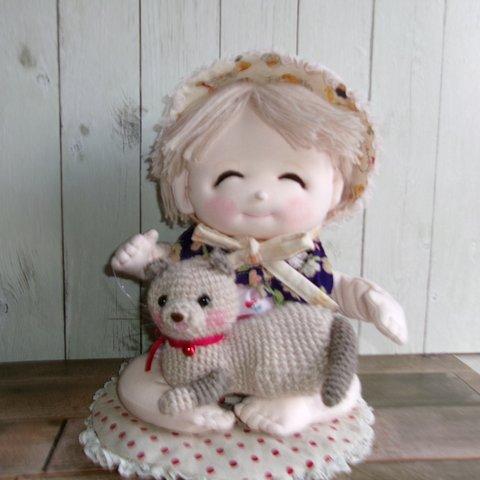 レトロ風な赤ちゃん人形　　お座り人形専用
