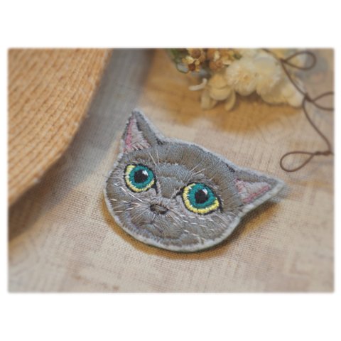 Russian blue brooch