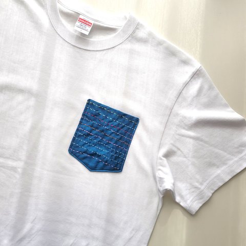 半袖Tシャツ　刺し子Ｔシャツ　Lサイズ　いとしあ　B柄