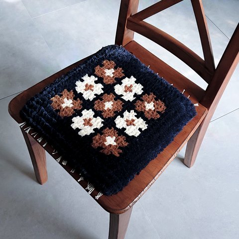 手織りの椅子敷き ミニラグ ミニマット