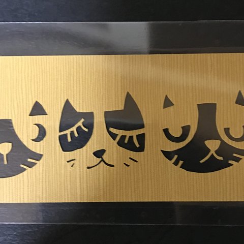 切り絵  変顔ねこ(*⁰▿⁰*)