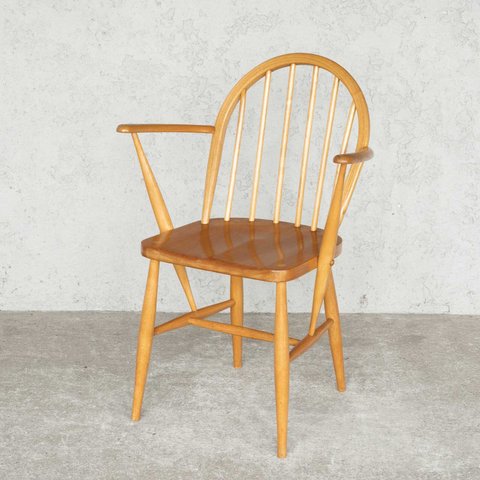 英国【ERCOL アーコール】エルム 6本スポーク フープバック アームチェア 139A /Windsor ウインザー1960年代 /A-2　2000017519012