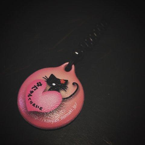 [再々入荷]スマホクリーナー ♡猫 ピンク色