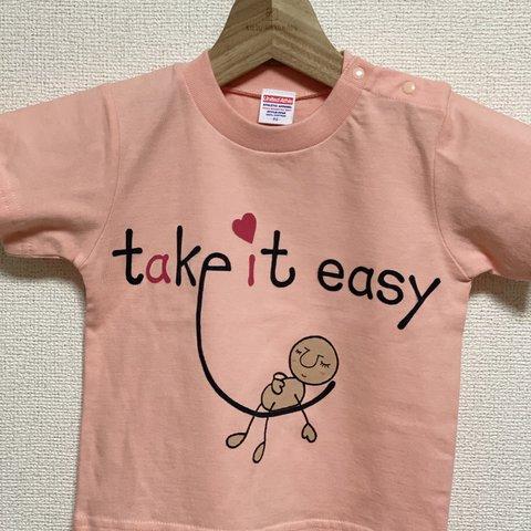 手描きＴシャツ：take it easy