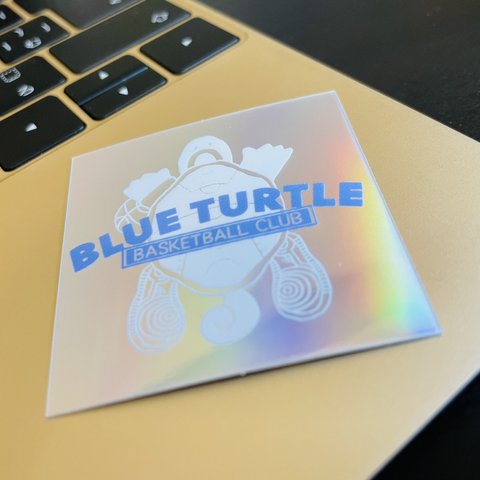 Sticker “BLUE TURTLE BASKETBALL CLUB 02”　-hologram-