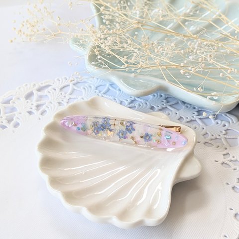 【SALE】お花のシールでキラキラヘアクリップ