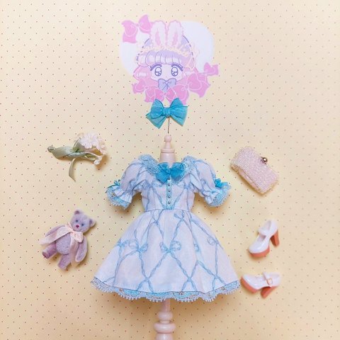 『dolly ribbon dress set🎀』《ブルー》