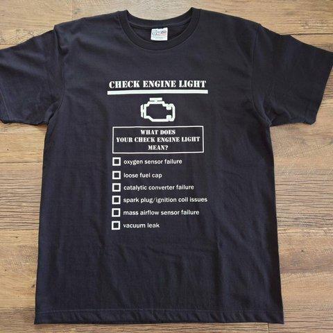 6.2ozTシャツ 黒 S チェックエンジン