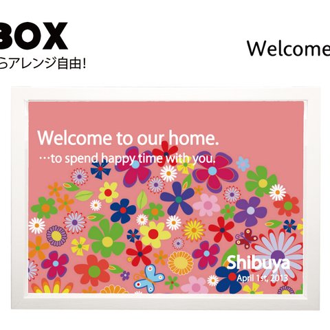 名入れ【 Welcome アートボックス 】 FLOWERS