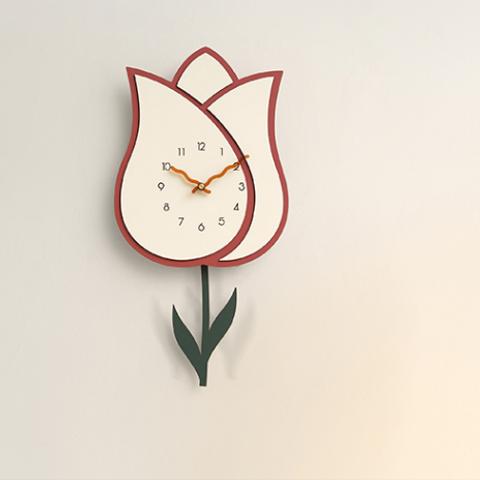 2022新しい アイデア チューリップ掛け 時計シンプル タイム 時計
