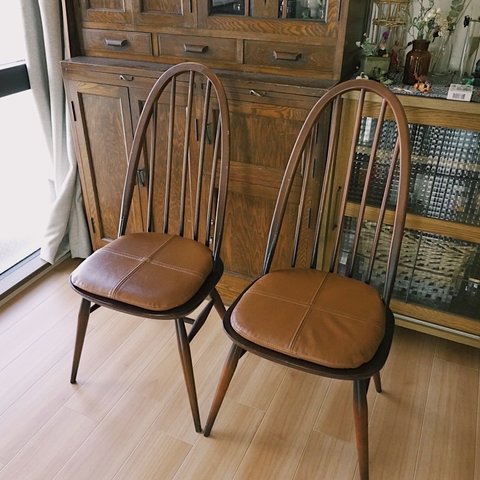 ERCOL Vintage Leather Chair Pad【BREMENS】アーコール チェアパッド