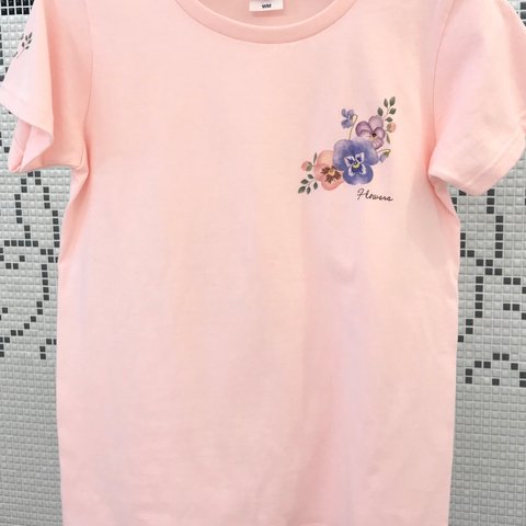 神戸北野お花Ｔシャツ ピンク