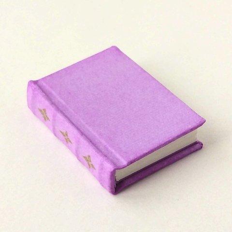 豆本ノート 薄紫 丸背