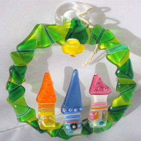 ＊Glass Studio BiBi＊ガラスのクリスマスリースＥ