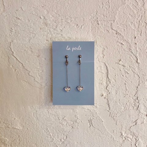 hert swarovski earring [ピアスに変更可]