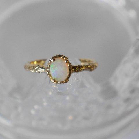 K10★Crystal opal ring ★