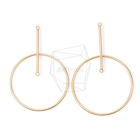 PDT-1207-MG【2個入り】フープバーペンダント,Hoop With Bar Pendant