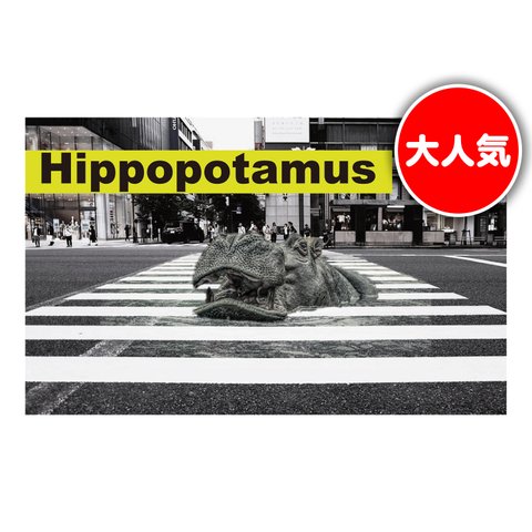 オシャレおもしろTシャツ「HIPPOPOTAMUS」【Tシャツ(半袖)】