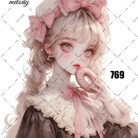 original sticker « no.769 »     //     人物ステッカー オリジナルステッカー