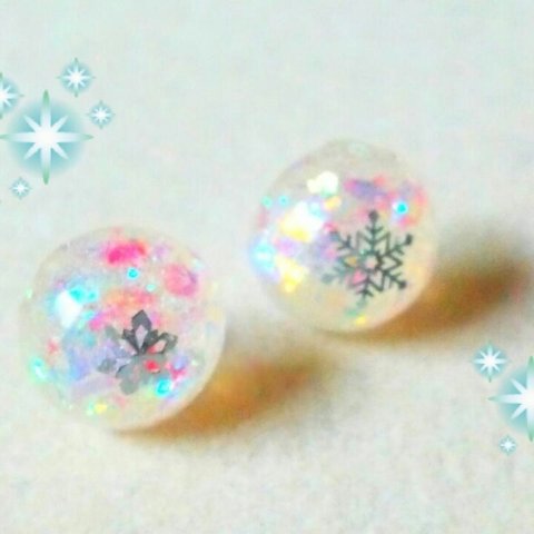 ✧snow domeのピアス✧