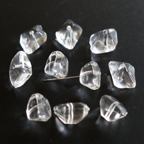 import【8個】clear Acrylbeads＊クリアアクリルビーズ＊アクリルパーツ＊氷 ice 