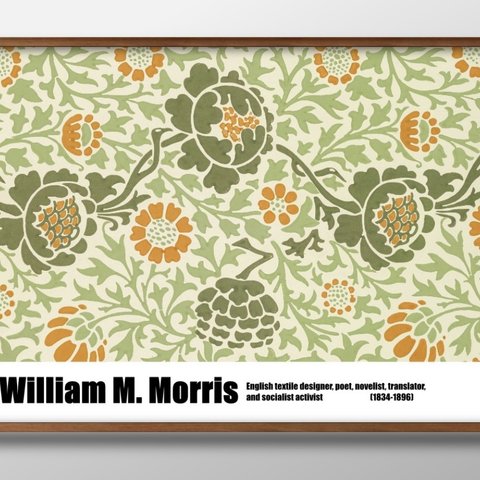 1-10286■ポスター　絵画　インテリア　A3サイズ　『ウィリアム・モリス』イラスト　アート　北欧